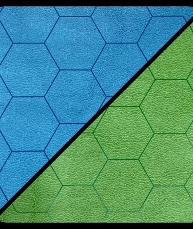 Battlemat 1 Reversible Blue-Green Hexes (23½ x 26 Playing Surface)