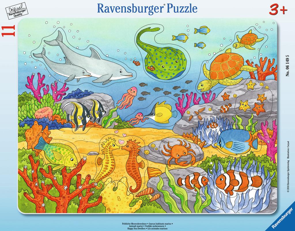 Ravensburger Kinderpuzzle - Fröhliche Meeresbewohner