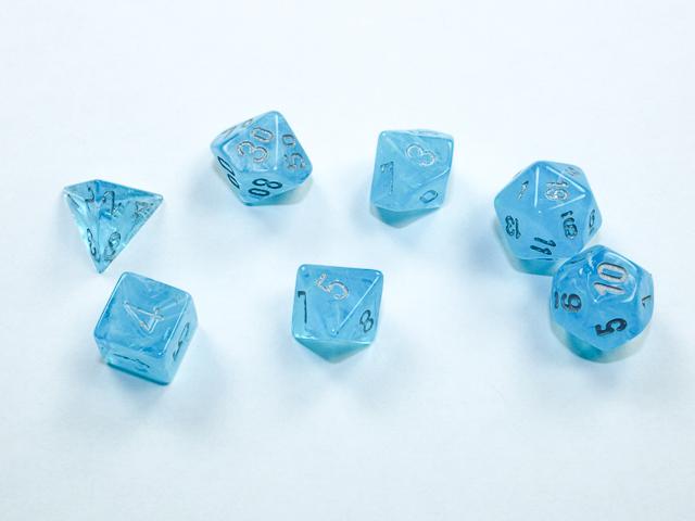 Chessex 20566 - Luminary Mini-hedral Sky/silver 7-Die set