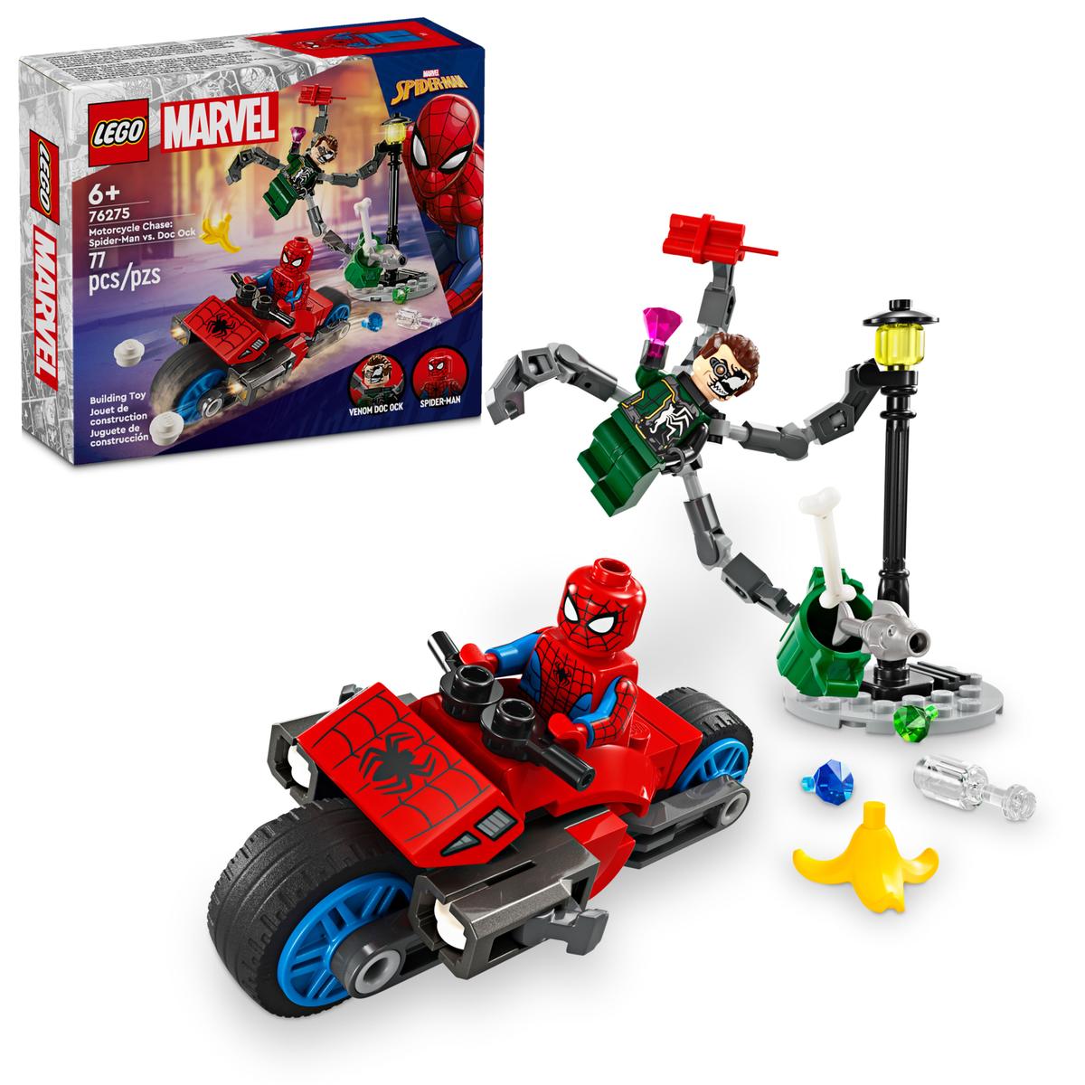 Lego Marvel 76275 - Motorrad-Verfolgungsjagd: Spider-Man vs. Doc Ock