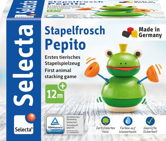 Selecta - Stapelfrosch Pepito: Erstes tierisches Stapelspielzeug (10 cm)