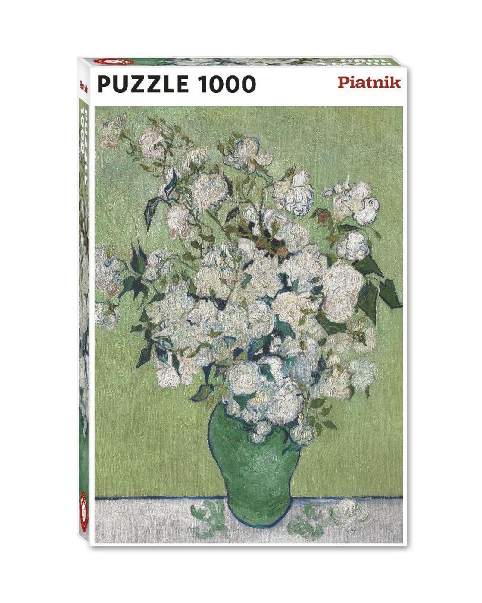 Puzzle 1000 Teile - van Gogh: Vase mit weißen Rosen