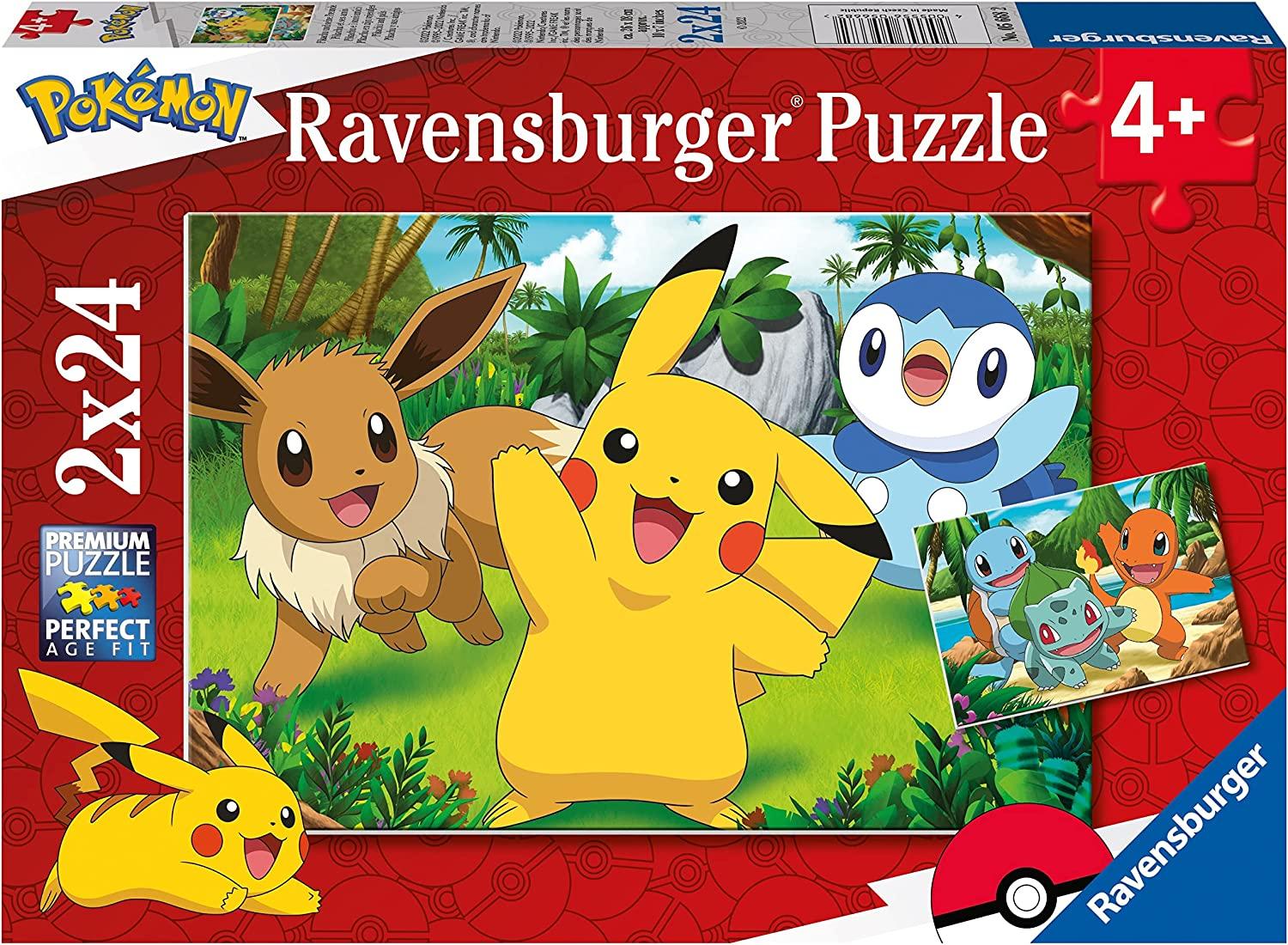 Ravensburger Kinderpuzzle - Pokemon: Pikachu und seine Freunde - 2 x 24 Teile