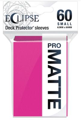 Deck Protector Sleeves - Pro Matte Eclipse: 62x89 mm Small Size, Pink (60 Sleeves)