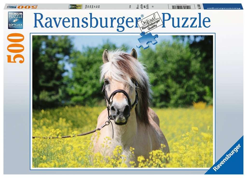 Ravensburger Puzzle - Pferd im Rapsfeld - 500 Teile