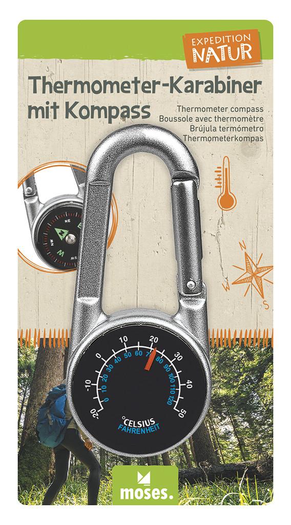 Expedition Natur Thermometer-Karabiner mit Kompass