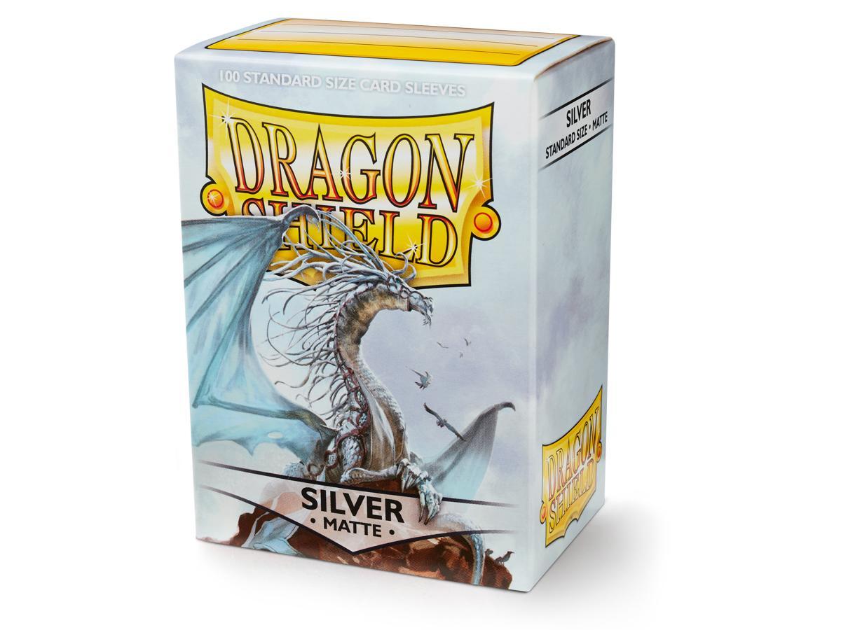 Dragon Shield - Card Sleeves: Silver Matte, Standard Size (100 Sleeves)