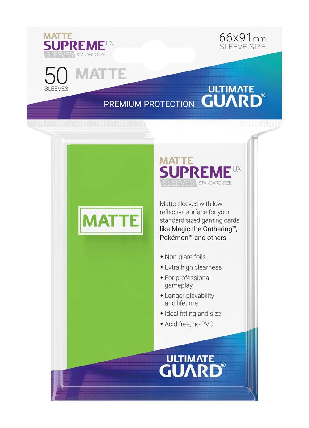 Matte Supreme UX Sleeves - 66x91 mm (50), Light Green