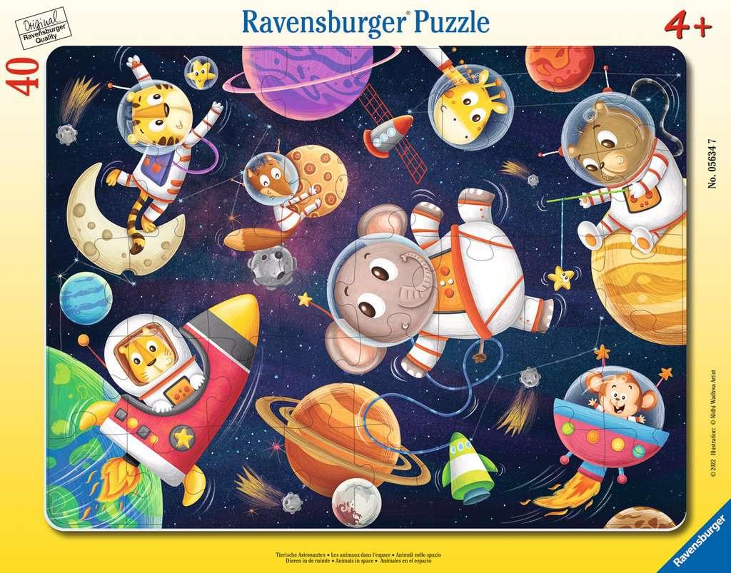 Ravensburger Kinderpuzzle - Tierische Astronauten - 40 Teile