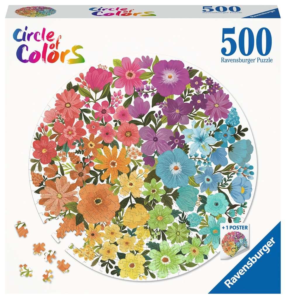Ravensburger Puzzle - Circle of Colors: Flowers - 500 Teile