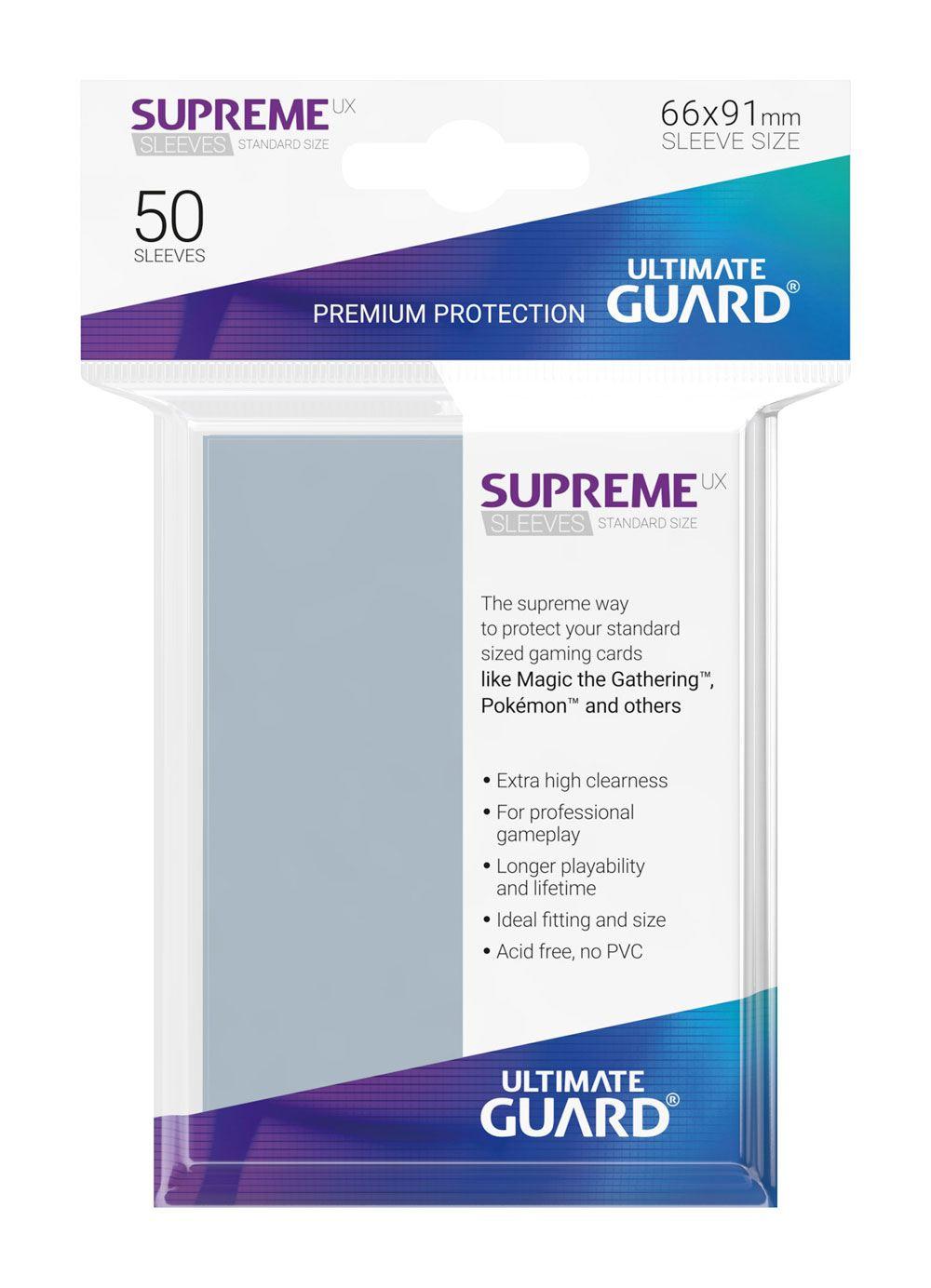 Supreme UX Sleeves - 66x91 mm (50 Sleeves), Transparent