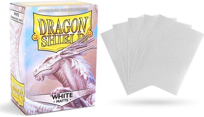 Dragon Shield - Card Sleeves: Matte White, Standard Size (100 Sleeves)