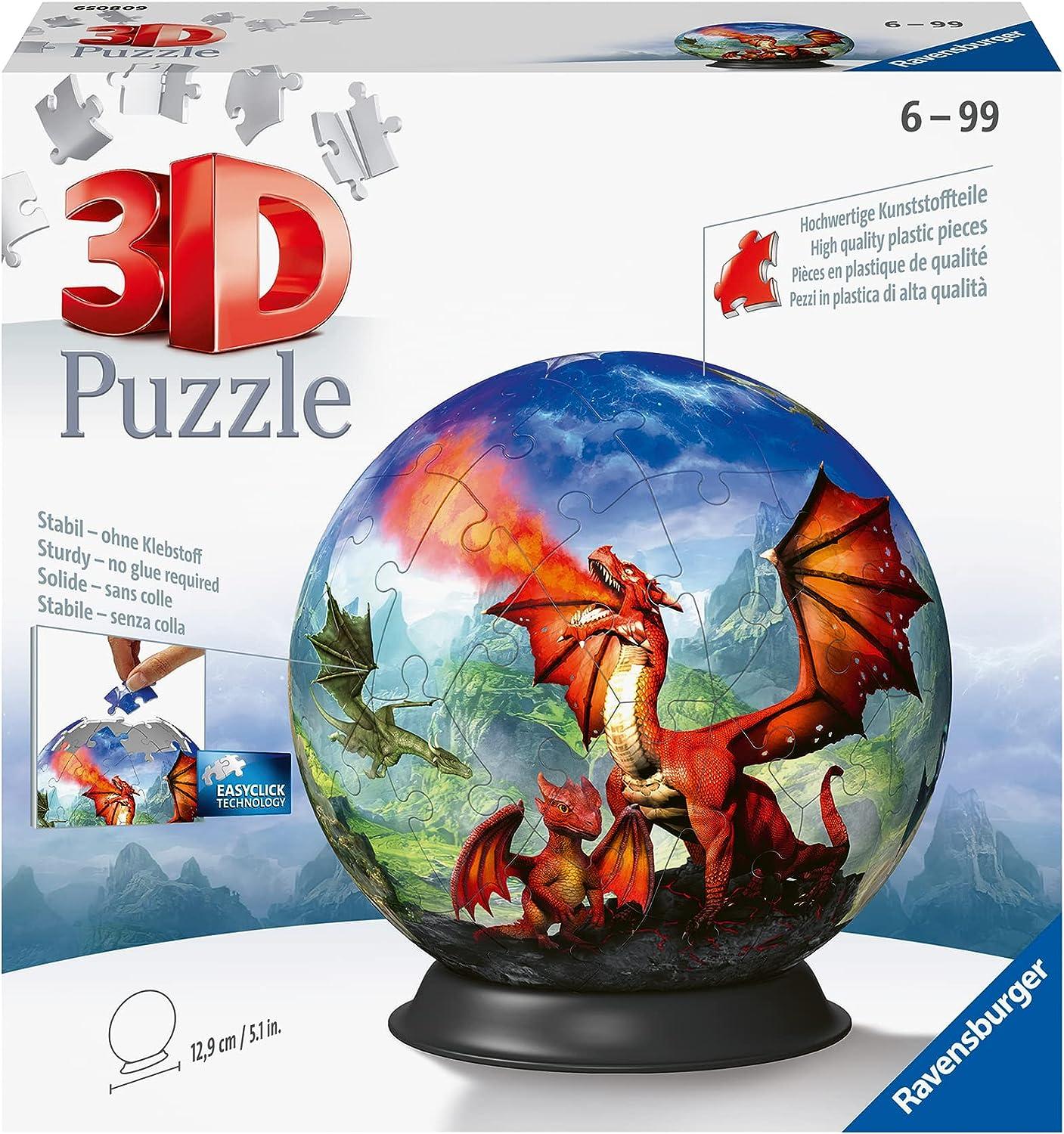 Ravensburger 3D Puzzle - Puzzle-Ball Mystische Drachen