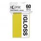 Deck Protector Sleeves - Pro Gloss Eclipse: 62x89 mm Small Size, Yellow (60 Sleeves)