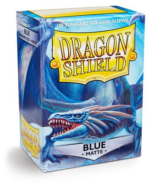 Dragon Shield - Card Sleeves: Matte Blue, Standard Size (100 Sleeves)