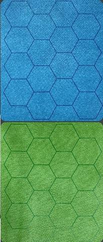 Megamat 1 Reversible Blue-Green Hexes (34½ x 48 Playing Surface)